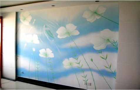 安化画墙绘怎么画好白云的蓬松感？