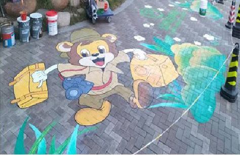 安化夏季画地面彩绘会遇到的问题