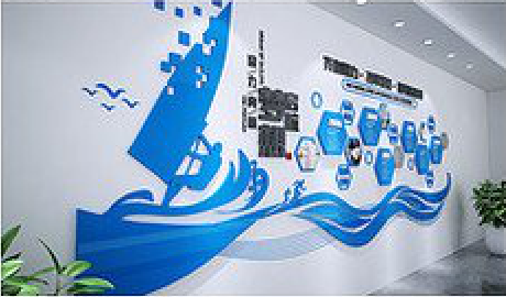 安化海浪主题文化墙如何设计？