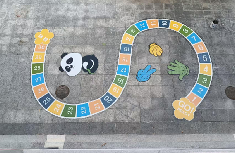 安化地面游戏彩绘