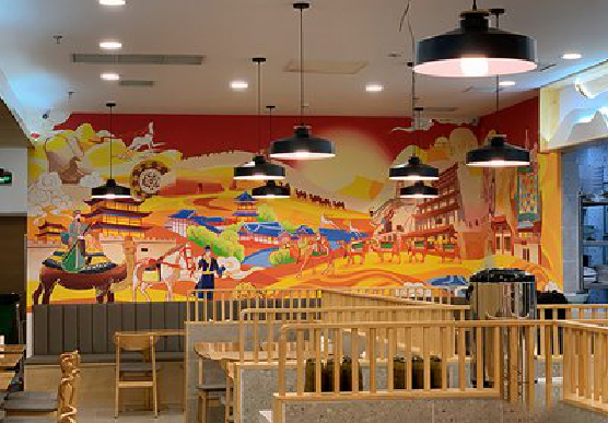 安化商业空间彩绘介绍。