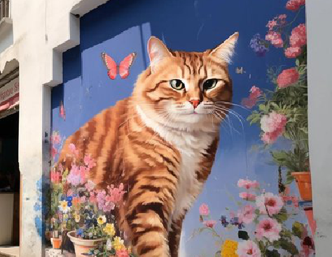 安化自己绘制有个性的手绘墙