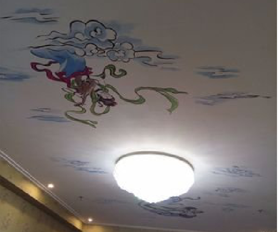 安化如何快速绘制天花板上的手绘墙？