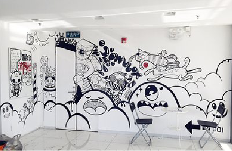 安化手绘墙并非传统涂鸦。